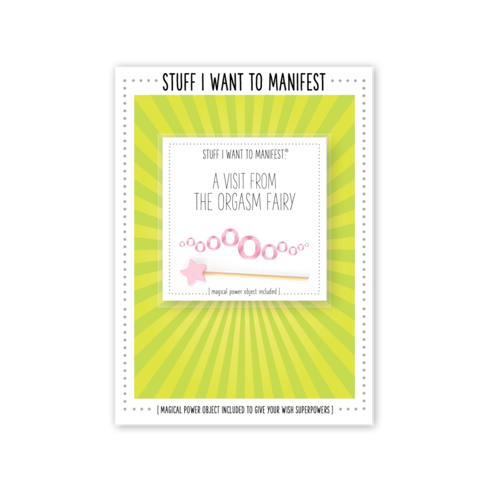 Warm Human - Manifest Greeting Card - Orgasm Grußkarte - Grün/Weiß
